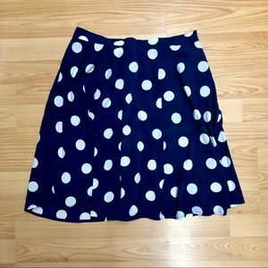 Navy Polka Dot Skirt